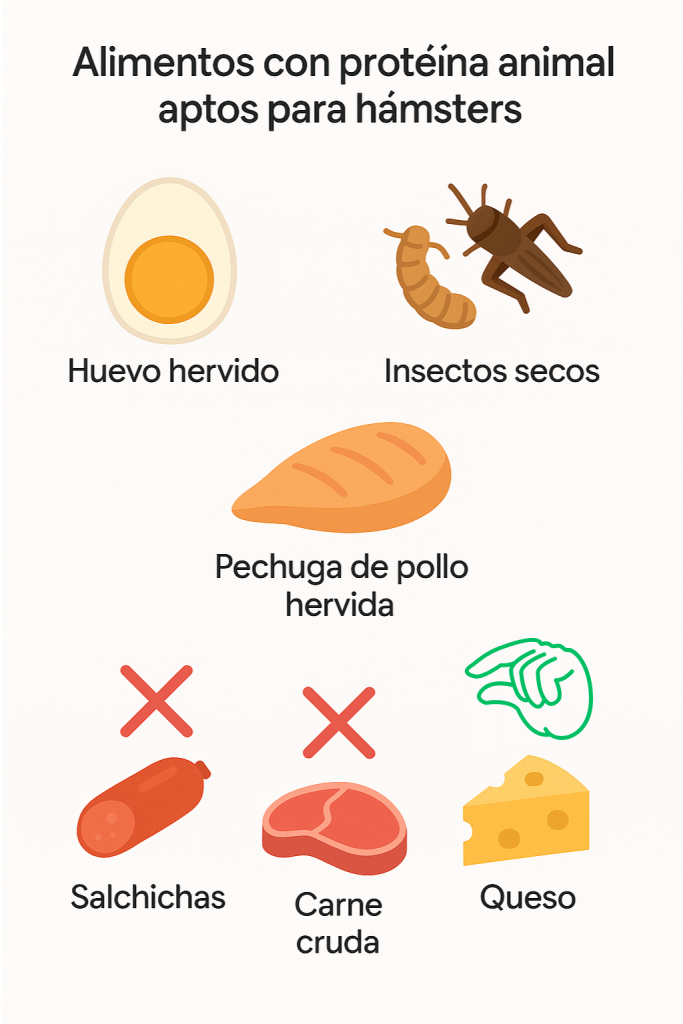 hámsters comer proteína animal