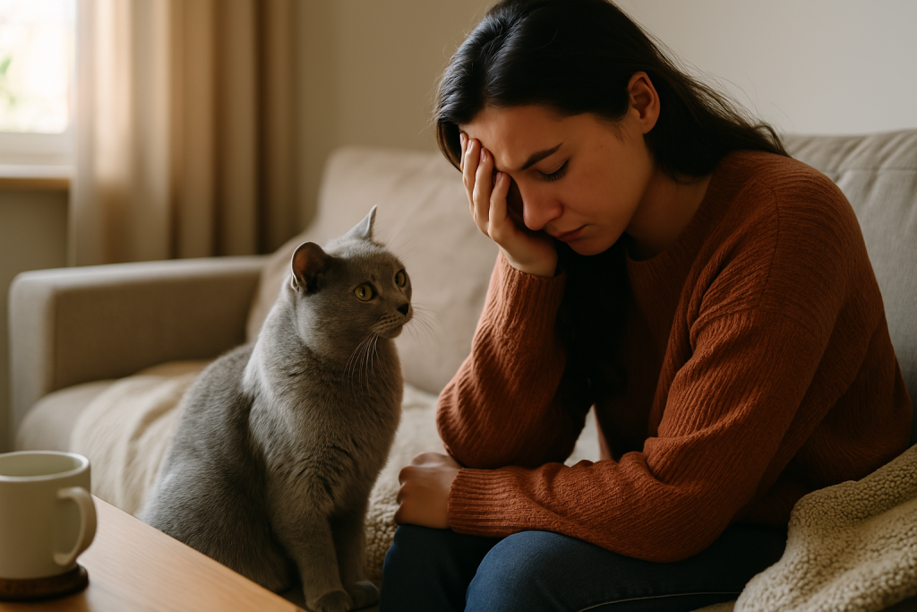 los gatos saben cuándo estamos tristes
