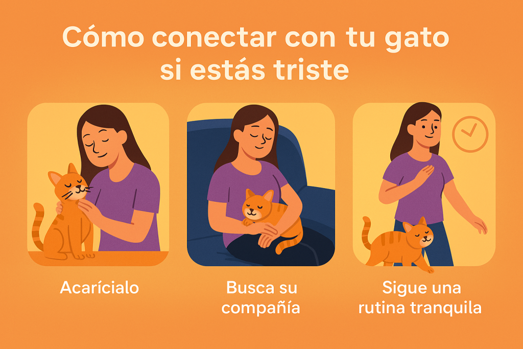 los gatos saben cuándo estamos tristes