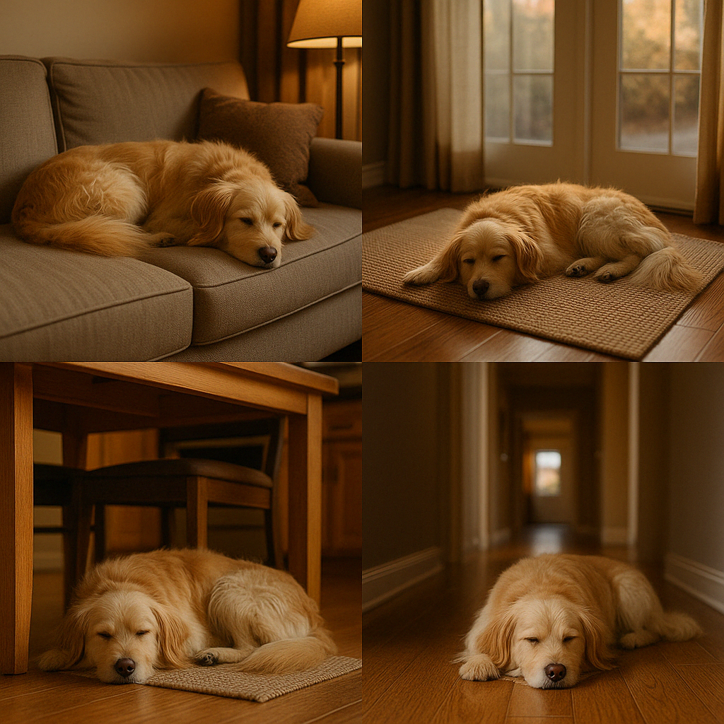 mi perro cambia tanto de lugar para dormir